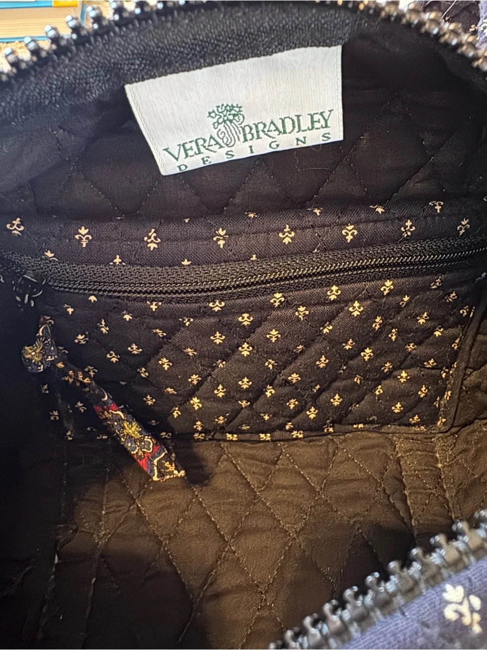 Vintage Vera Bradley 1990 “Classic Black” Mini Tote
